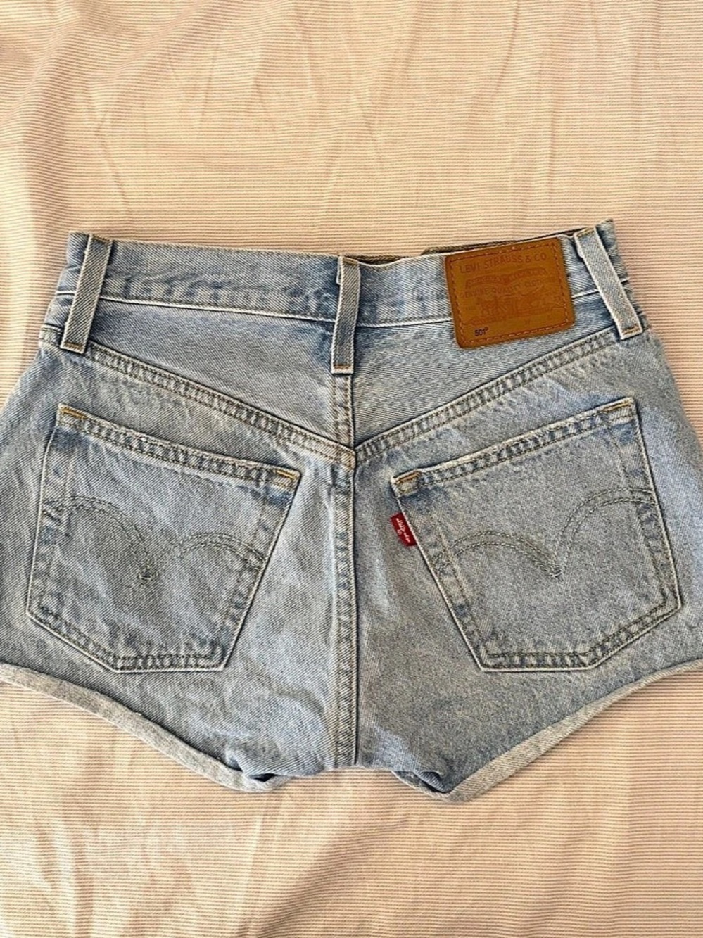 Levi's 501 Distressed Denim Jean Shorts Waist 27